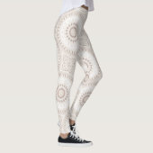 Beige und Cream Mandala Muster Leggings (Rechts)