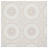 Beige und Cream Mandala Muster Stoff (Muster)