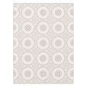 Beige und Cream Mandala Muster Tischdecke (Vorderseite)
