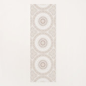 Beige und Cream Mandala Muster Yogamatte (Vorderseite)