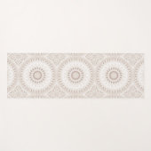 Beige und Cream Mandala Muster Yogamatte (Vorderseite (Horizontal))