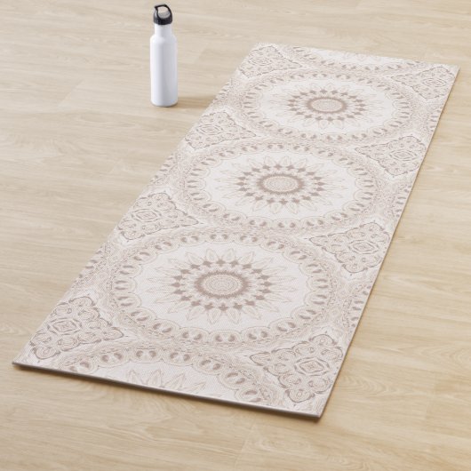 Beige und Cream Mandala Muster Yogamatte (Beispiel)