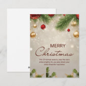 Beige und Creme frohe Weihnachten Flyer (Vorne/Hinten)