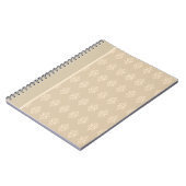 Beige- und cremefarbene Spitzenschreibmappe Notizblock (Linke Seite)