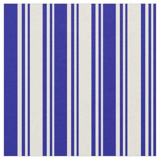 Beige und dunkelblaue Farbmuster Stoff (Nahaufnahme)