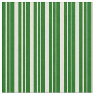 Beige und dunkelgrüne Linde/Streifenmuster Stoff