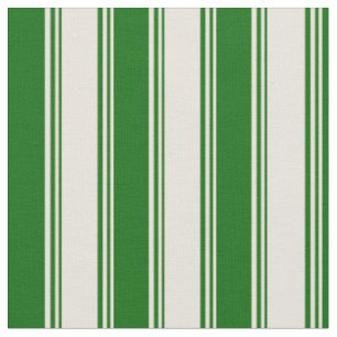 Beige und dunkelgrüne Linien Stoff