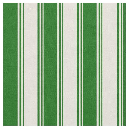 Beige und dunkelgrüne Linien Stoff (Nahaufnahme)