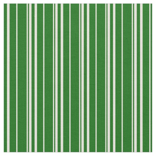 Beige und dunkelgrüne Linienmuster Stoff (Nahaufnahme)