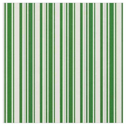 Beige und dunkelgrüne Streifen Stoff (Nahaufnahme)