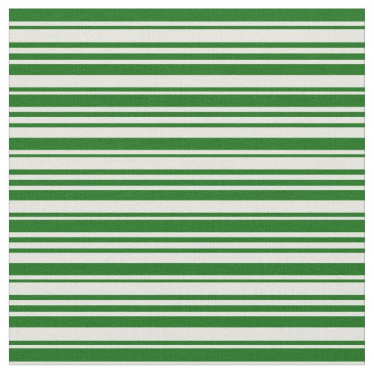 Beige und dunkelgrüne Streifen Stoff (Nahaufnahme)