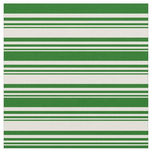 Beige und dunkelgrüne Streifen Stoff (Nahaufnahme)