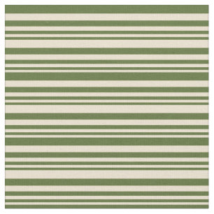 Beige und dunkelolische grüne Streifen Stoff