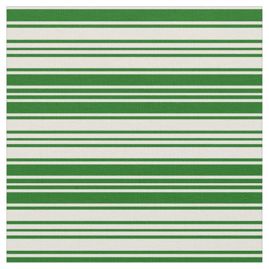 Beige und dunkle grüne Linien Stoff (Nahaufnahme)