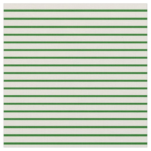 Beige und dunkle grüne Linien Stoff (Nahaufnahme)
