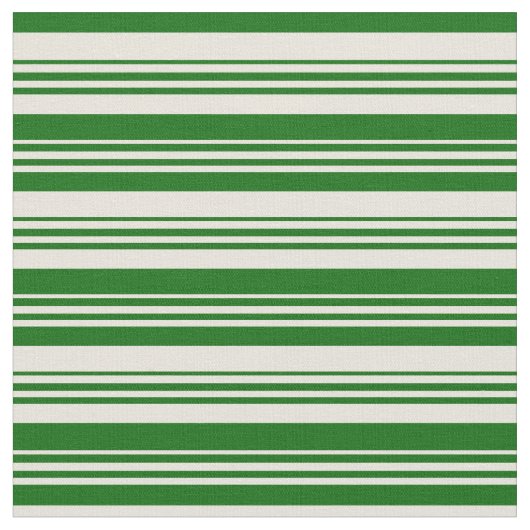 Beige und dunkle grüne Linien Stoff (Nahaufnahme)