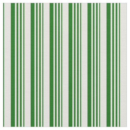 Beige und dunkle grüne Linien Stoff (Nahaufnahme)