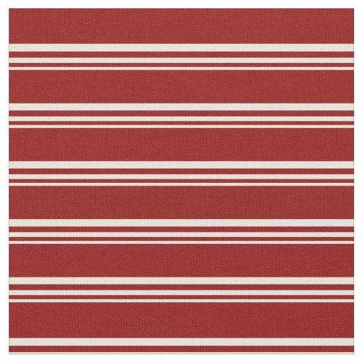 Beige und dunkle rote Linien Stoff (Nahaufnahme)