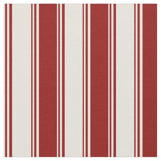 Beige und dunkle rote Streifen Stoff (Nahaufnahme)