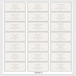 Beige und Dusty Lila Guest Address Labels<br><div class="desc">Diese beige und staubige lila Gästetiketten sind perfekt für Ihre rustikale Vintage Hochzeit. Das Design besticht durch einen minimalen zeitgenössischen,  dunklen lila Schriftart mit hellbeigem Hintergrund. Ideal für eine Hochzeit im Sommer,  Frühling,  Herbst oder Winter.</div>