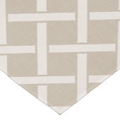 Beige und Elfenbeingitter | Modernes Bauernhaus Kurzer Tischläufer (Ecke)