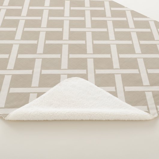 Beige und Elfenbeingitter | Modernes Bauernhaus Sherpadecke (3/4)