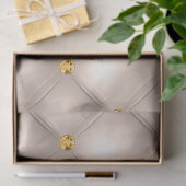 Beige und Gold gespuckt Seidenpapier (Geschenk)