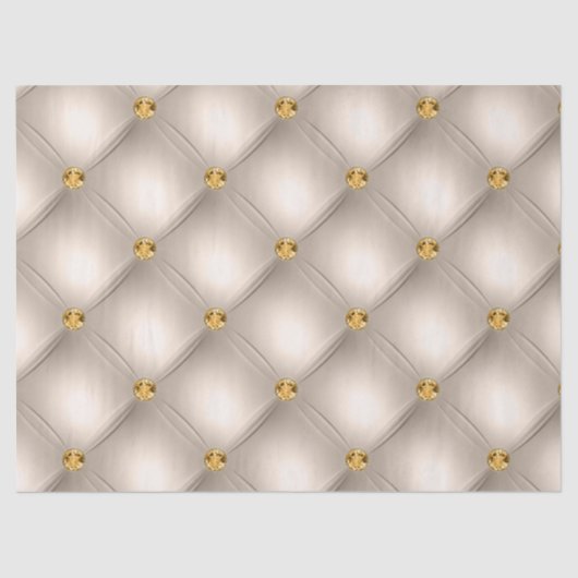 Beige und Gold gespuckt Seidenpapier (Vorderseite)