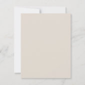 Beige- und Gold-Retro-Typografie-Monogramm-Initial Mitteilungskarte (Rückseite)
