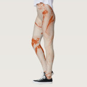 Beige und goldene Marmortextur Leggings (Links)