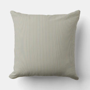 Beige- und Grau-Karo-Streifen Kissen