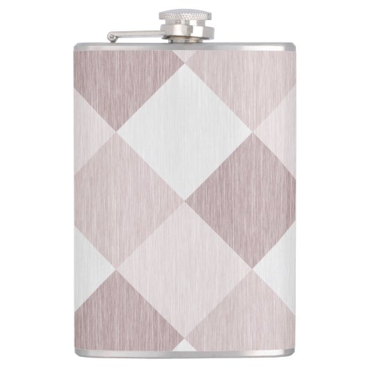 Beige und graue geometrische Muster — oblique Flachmann (Vorderseite)