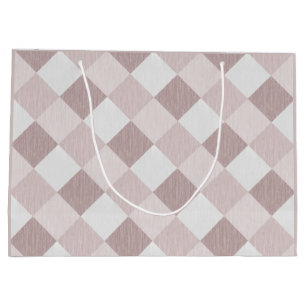 Beige und graue geometrische Muster — oblique Große Geschenktüte