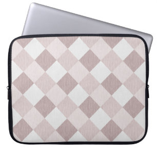 Beige und graue geometrische Muster — oblique Laptopschutzhülle