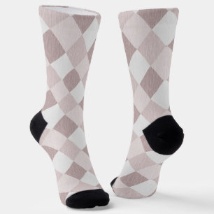 Beige und graue geometrische Muster — oblique Socken