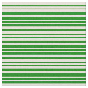 Beige und grüne Linde/Streifenmuster Stoff