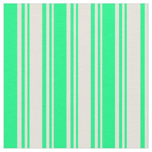 Beige und grüne Muster Stoff (Nahaufnahme)