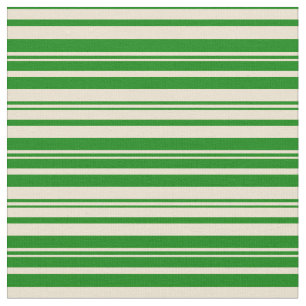 Beige und grüne Streifen Stoff