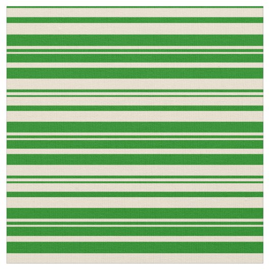 Beige und grüne Streifen Stoff (Nahaufnahme)