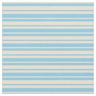 Beige und himmelblaue Streifen Stoff