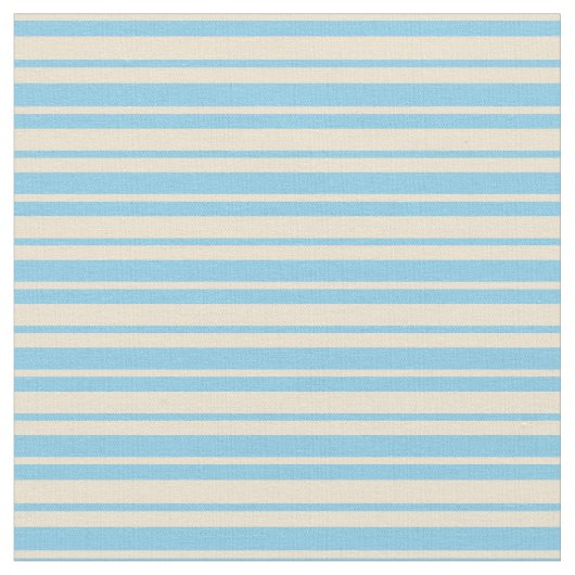 Beige und himmelblaue Streifen Stoff (Nahaufnahme)