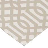 Beige und Ivory Trellis | Modernes Bauernhaus Kurzer Tischläufer (Ecke)