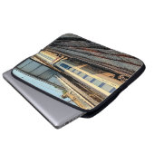 Beige- und Marobahn Laptopschutzhülle (Vorne Knopf)