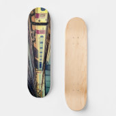 Beige- und Marobahn Skateboard (Vorderseite)