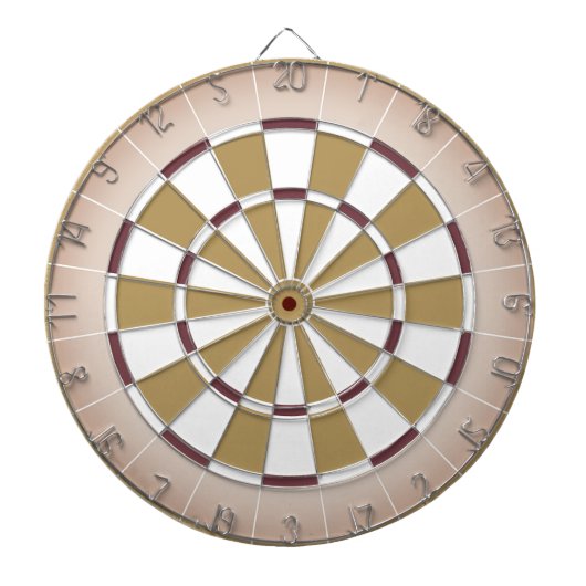 Beige und Maroon Dartboard Dartscheibe (vorne)