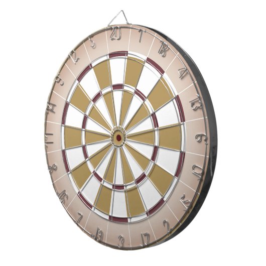 Beige und Maroon Dartboard Dartscheibe (Vorderseite rechts)