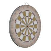 Beige und Maroon Dartboard Dartscheibe (Vorderseite Links)