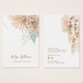 Beige und Minzekklettkarte (Vorne & Hinten)