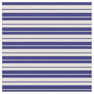 Beige und Mitternacht blaue Streifen Stoff