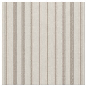 Beige und Mocha Classic-Ticking-Streifen Stoff
